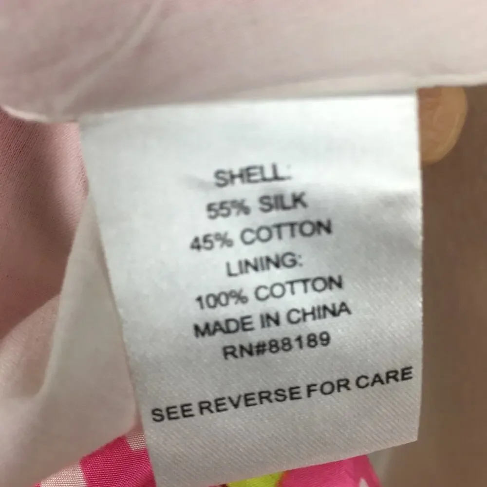 Lilly Pulitzer Pink Green Whtie  Floral Strapless Fit & Flare  Dress size 4 - Picture 5 of 12